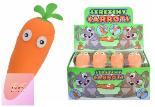 Carrot Squeeze Squishy Stretchy Toy X12