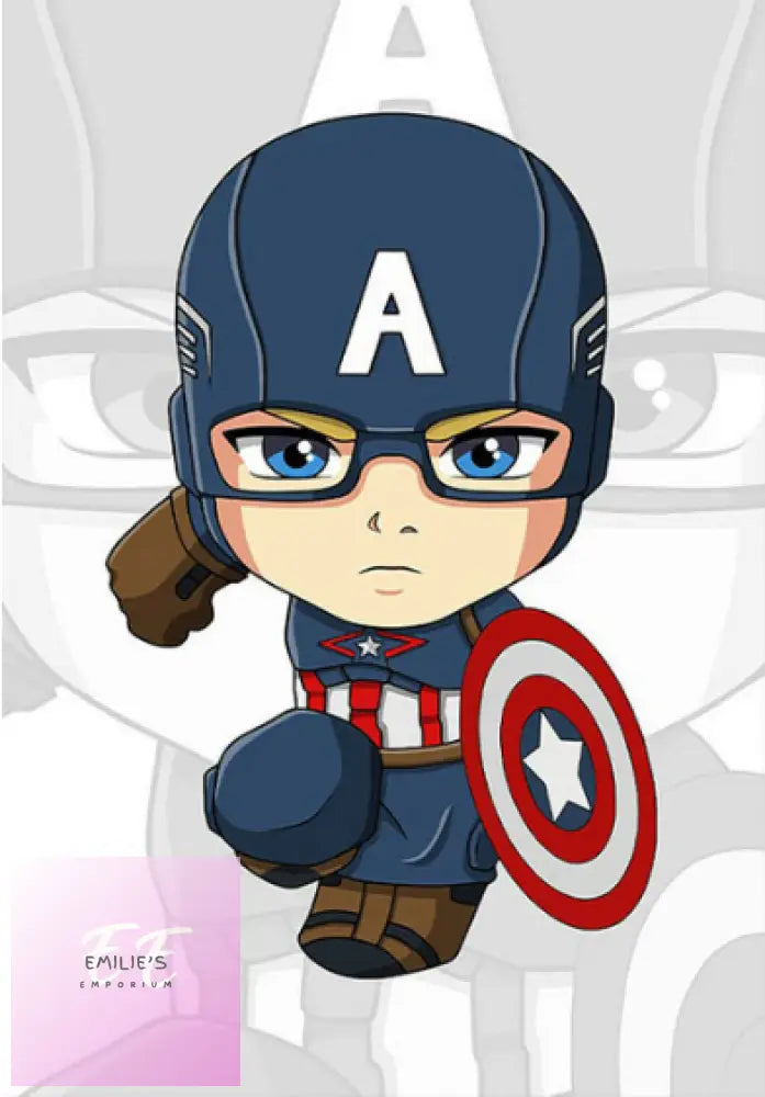 Cartoon Captain America Diamond Art