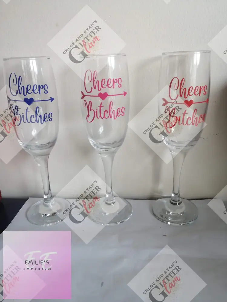 Cheer Bi*Tches Flue Glass *(Without Glitter)