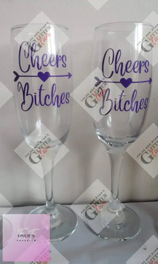 Cheer Bi*Tches Flue Glass *(Without Glitter)