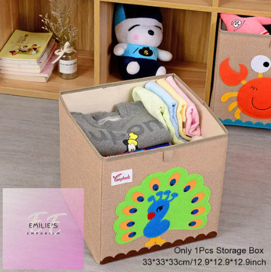 Childrens Storage Box - Peacock