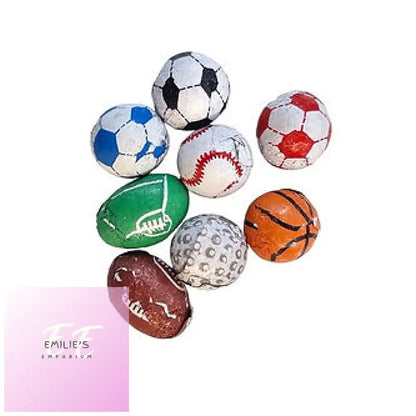 Chocolate Flavour Sports Balls - Silver Pouch