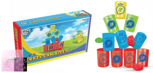 Crazy Tin Can Alley Fun Garden Game Fairgound Summer Outdoor Childrens