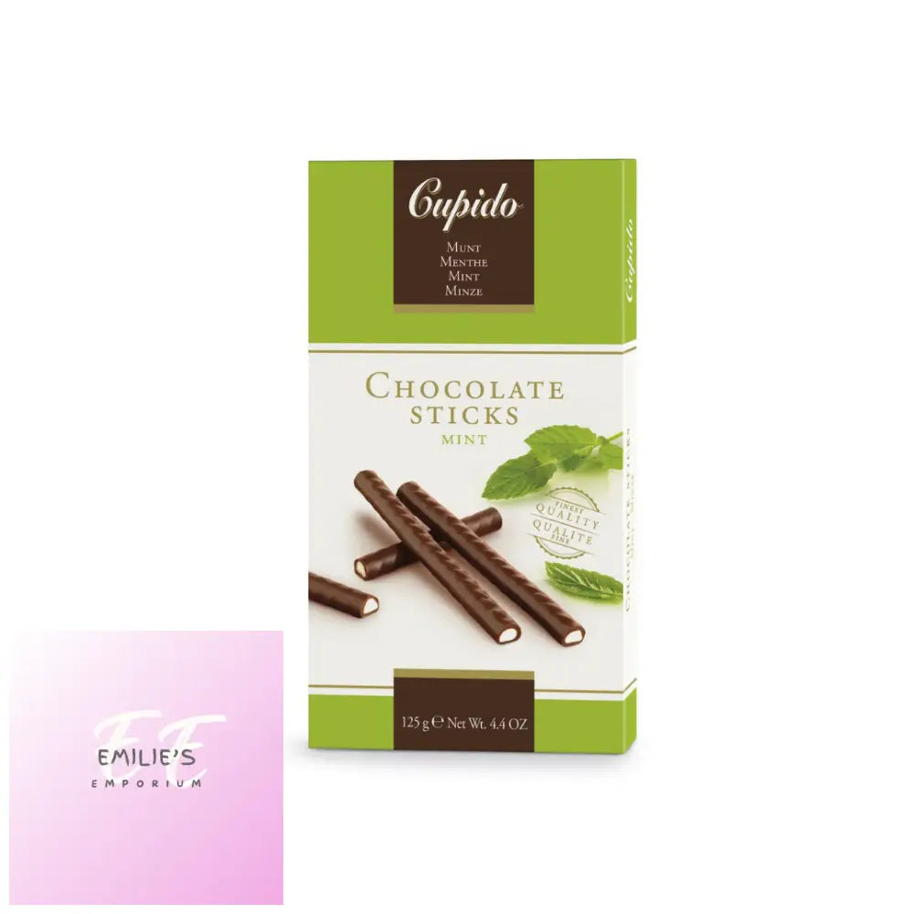 Cupido Box Chocolate Sticks Mint 125G Sweets