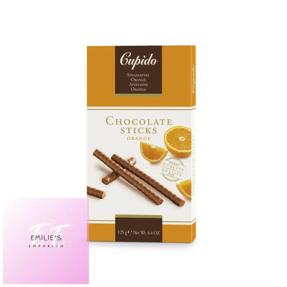 Cupido Box Chocolate Sticks Orange 125G Sweets