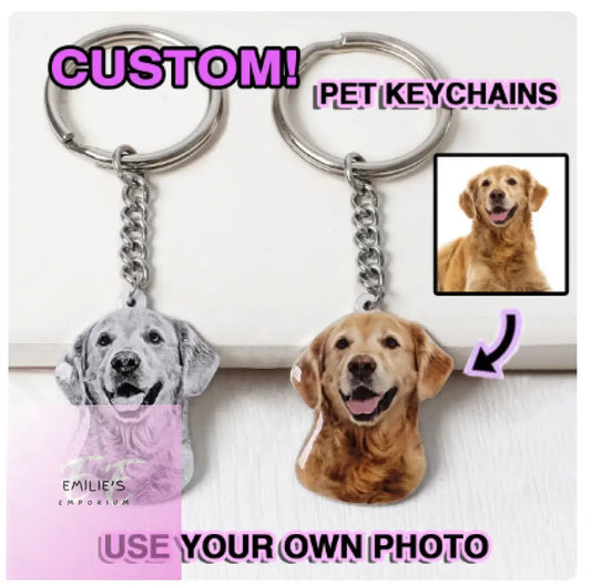 Custom Photo Pet Key Ring