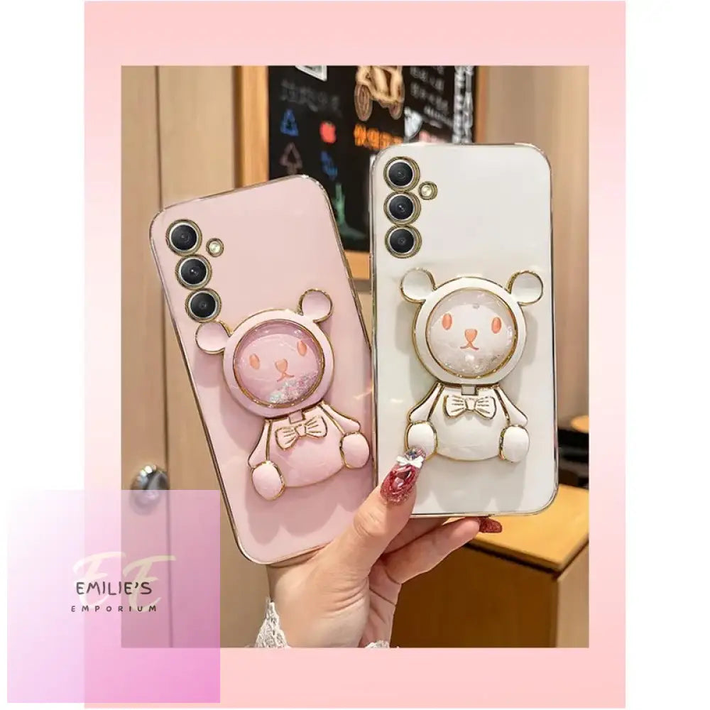 Cute Bear Phone Case For Samsung Galaxy - Choice Of Size And Colour