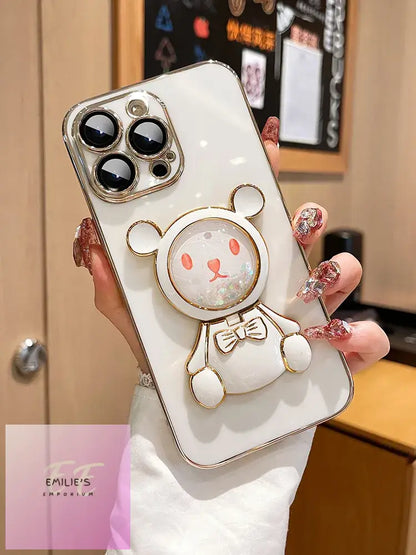 Cute Bear Phone Case For Samsung Galaxy - Choice Of Size And Colour White / A21S