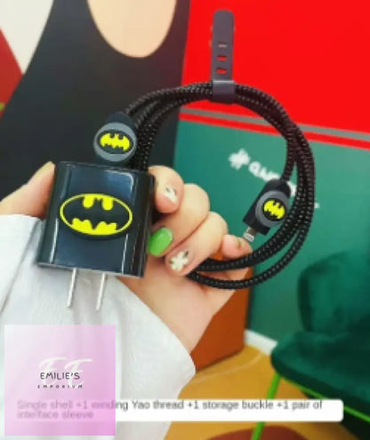 Dc Batman Usb Cable Protection Iphone 18 Charger Black