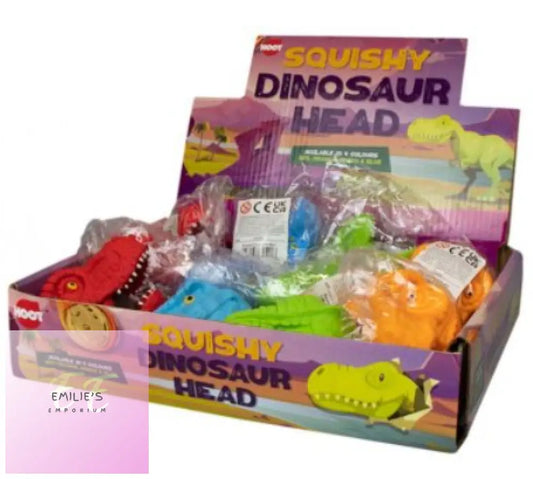 Dinosaur Head Squeeze Squishy Toy X12