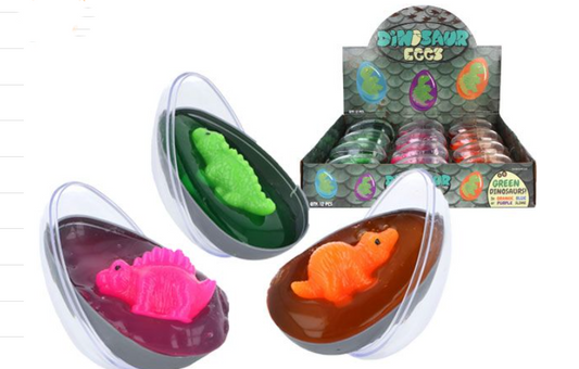 36x Large Dinosaur Eggs With Gooey Putty & Baby Dinosaur