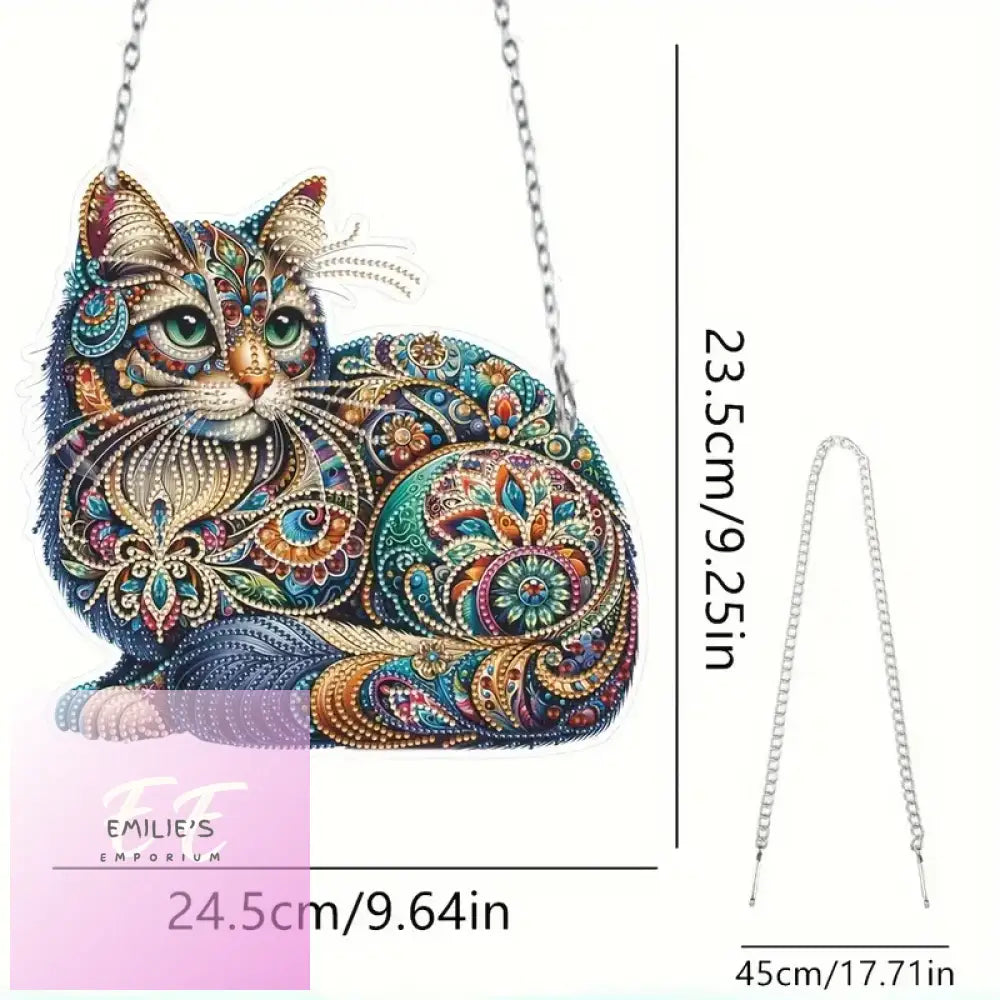 Diy Diamond Art Cat Pendant