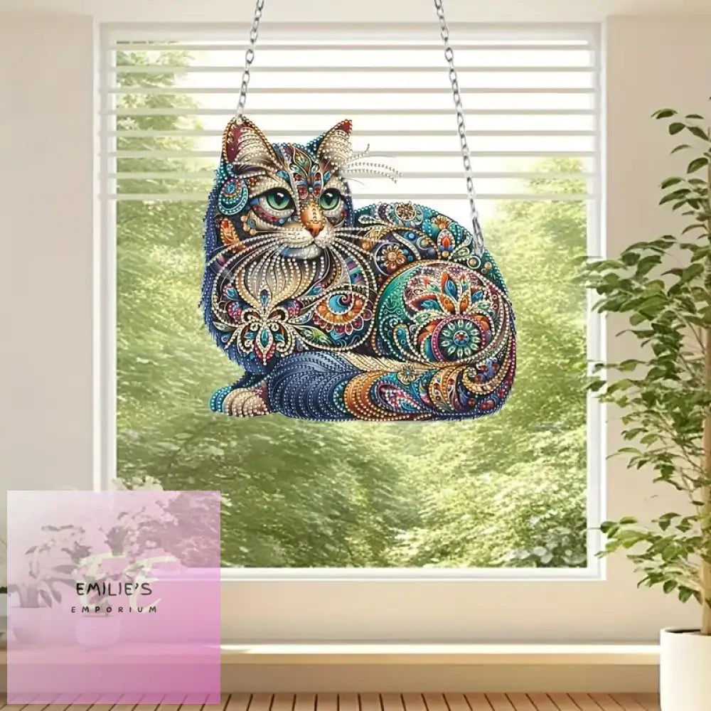 Diy Diamond Art Cat Pendant