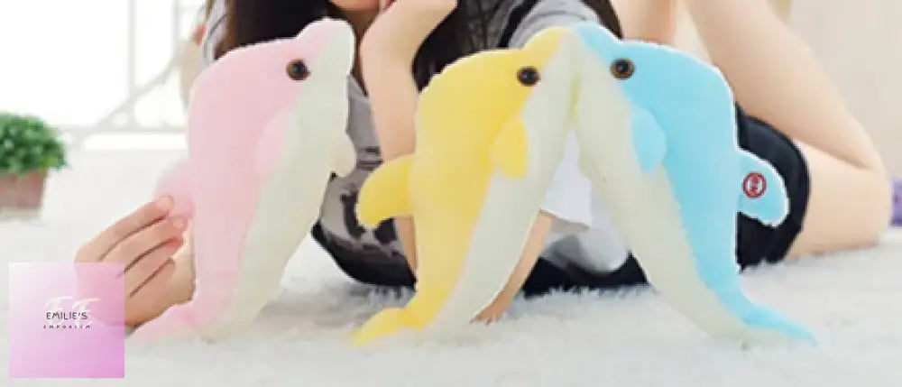 Dolphin Plush Toy Led Light 30Cm-Colour Choices