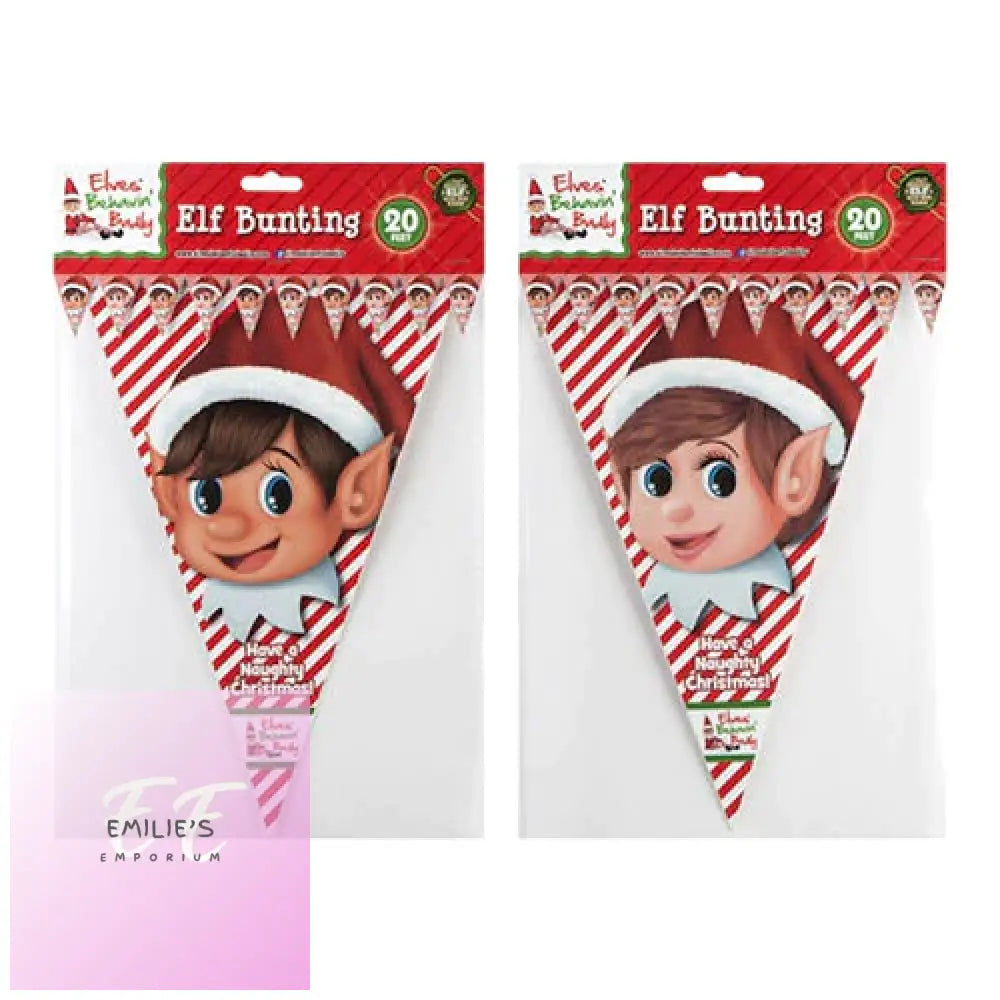 Elf Design Triangular Bunting - Assorted