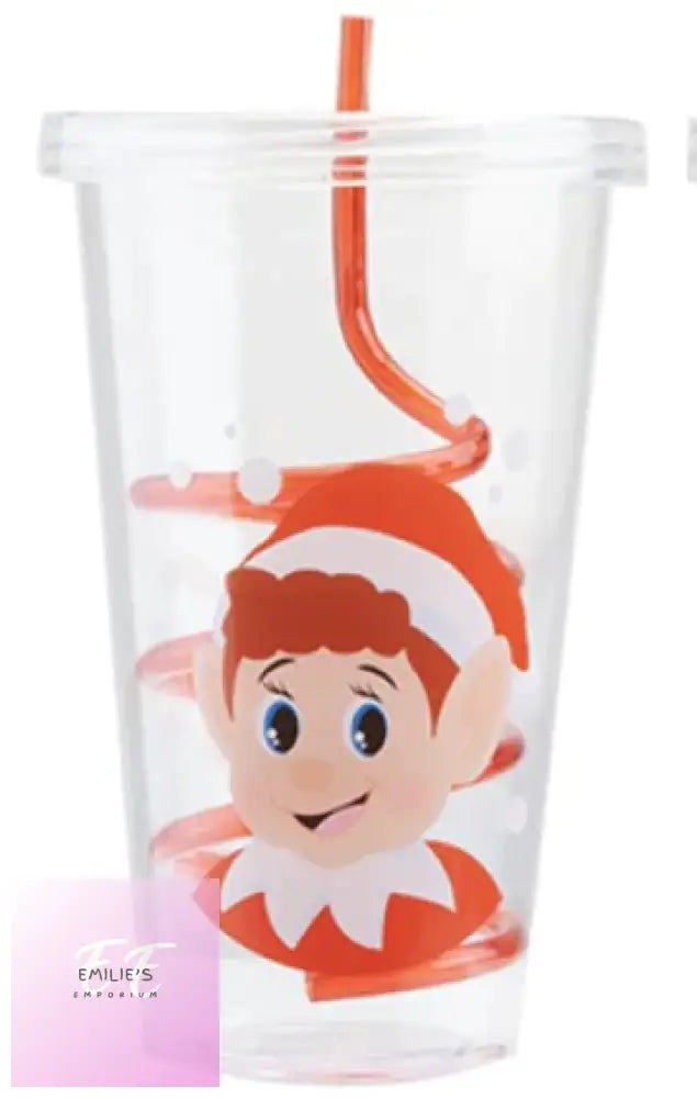 Elves Behavin Badly Drinks Cup With Straw