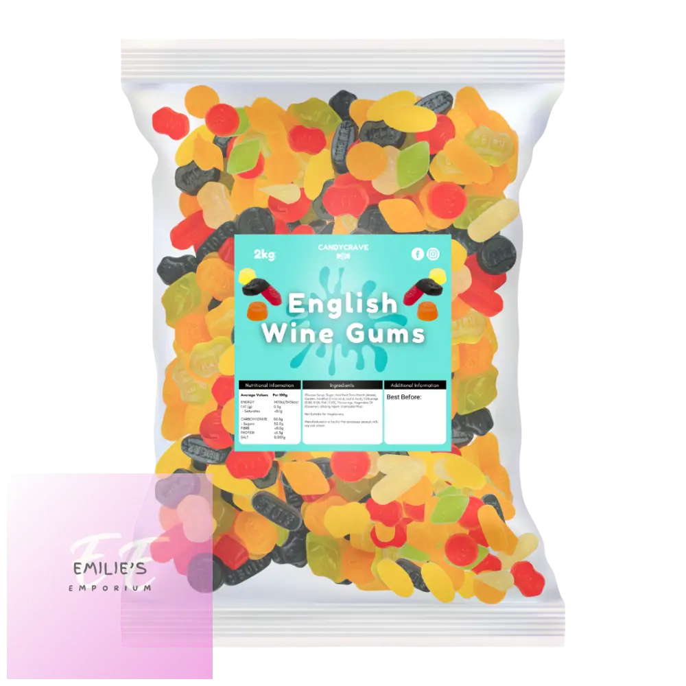 English Wine Gums (Candycrave) 2Kg