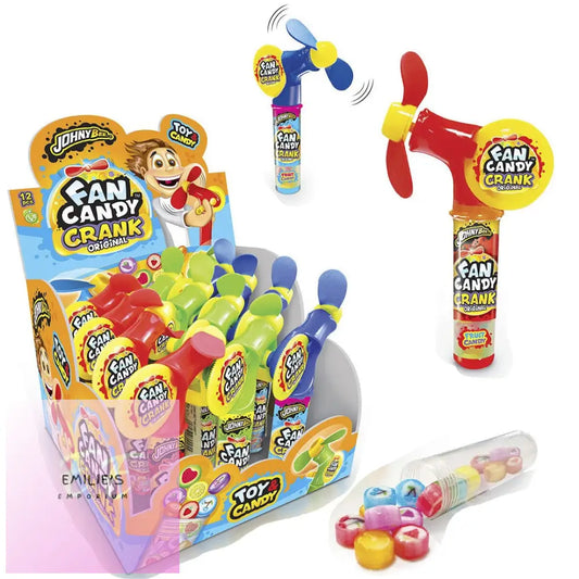 Fan Candy Crank Toy + (Johny Bee) X12 Sweets