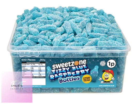 Fizzy Blue Raspberry Bottles Tub (Sweetzone) 740G