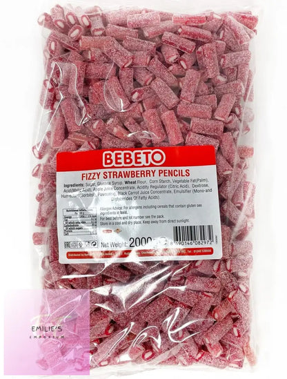 Fizzy Strawberry Pencil (Bebeto) 2Kg