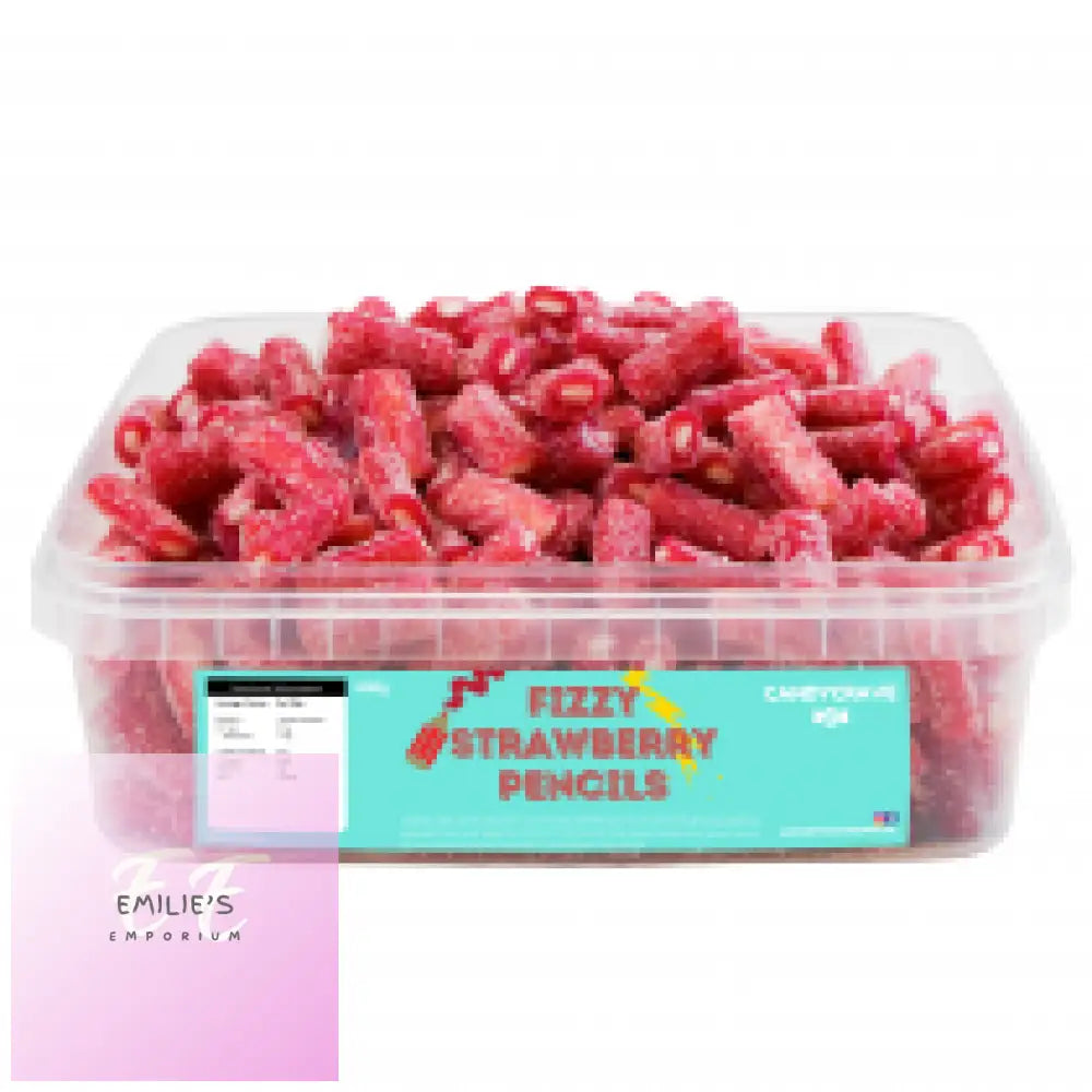 Fizzy Strawberry Pencils Tub (Candycrave) 600G