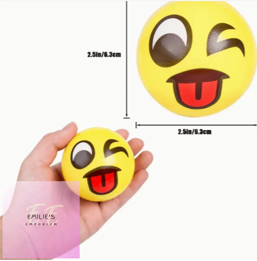 Funny Faces Stress Toy Balls X12