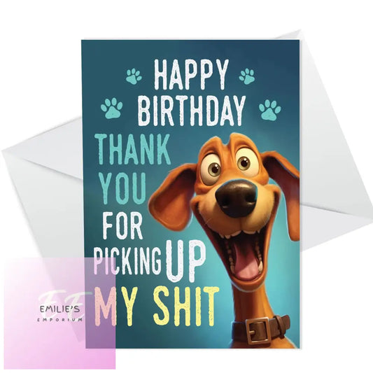 Funny Rude Birthday Card From The Dog