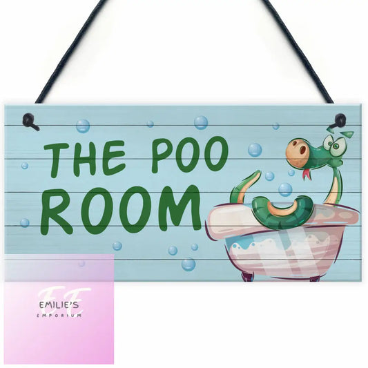 Funny Toilet The Poo Room Sign
