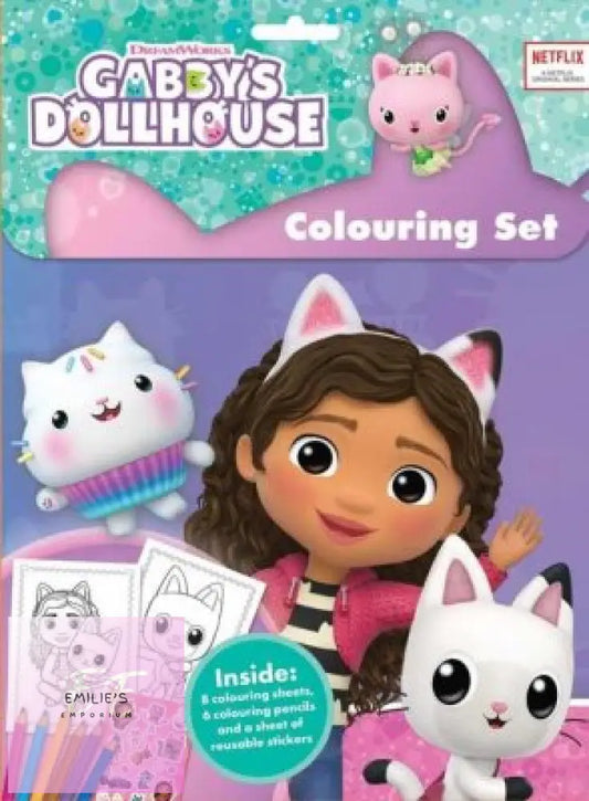 Gabbys Dollhouse Colouring Set X6