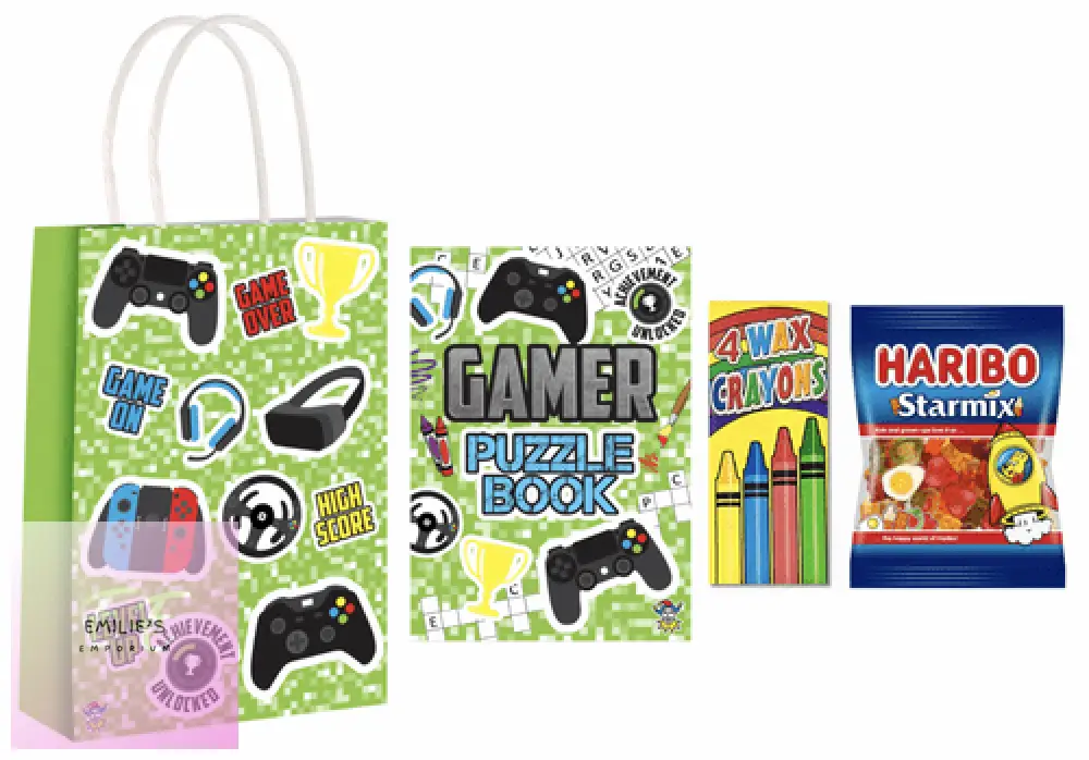 Gamer Party Bag Pre Filled Gift 2Items + Haribo Starmix