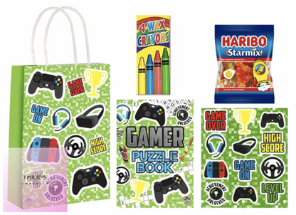 Gamer Party Bag Pre Filled Gift 3Items + Haribo Starmix