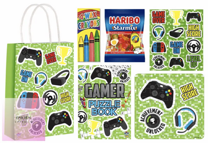 Gamer Party Bag Pre Filled Gift 4Items + Haribo Starmix (J)