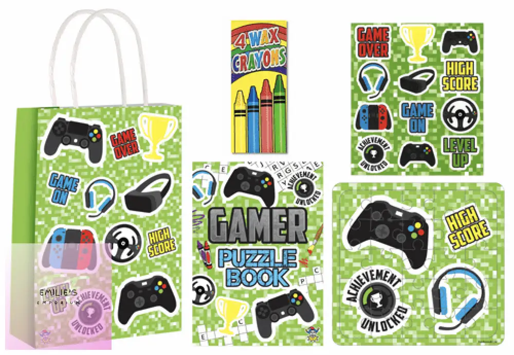 Gamer Party Bag Pre Filled Gift 4Items (J)