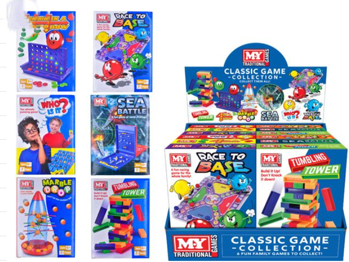 12x MY Traditional Classic Game Collection, 6 Assorted Designs