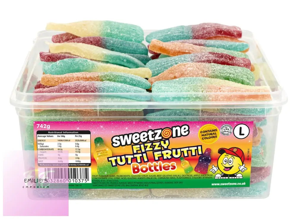 Giant Fizzy Tutti Frutti Bottles (Sweetzone) 742G