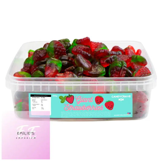 Giant Strawberries Tub (Candycrave) 600G Candy & Chocolate