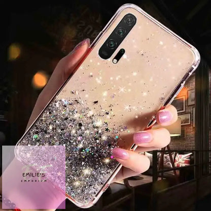 Glitter Luxury Soft Phone Case For Honor- Choice Of Colour And Phone Size