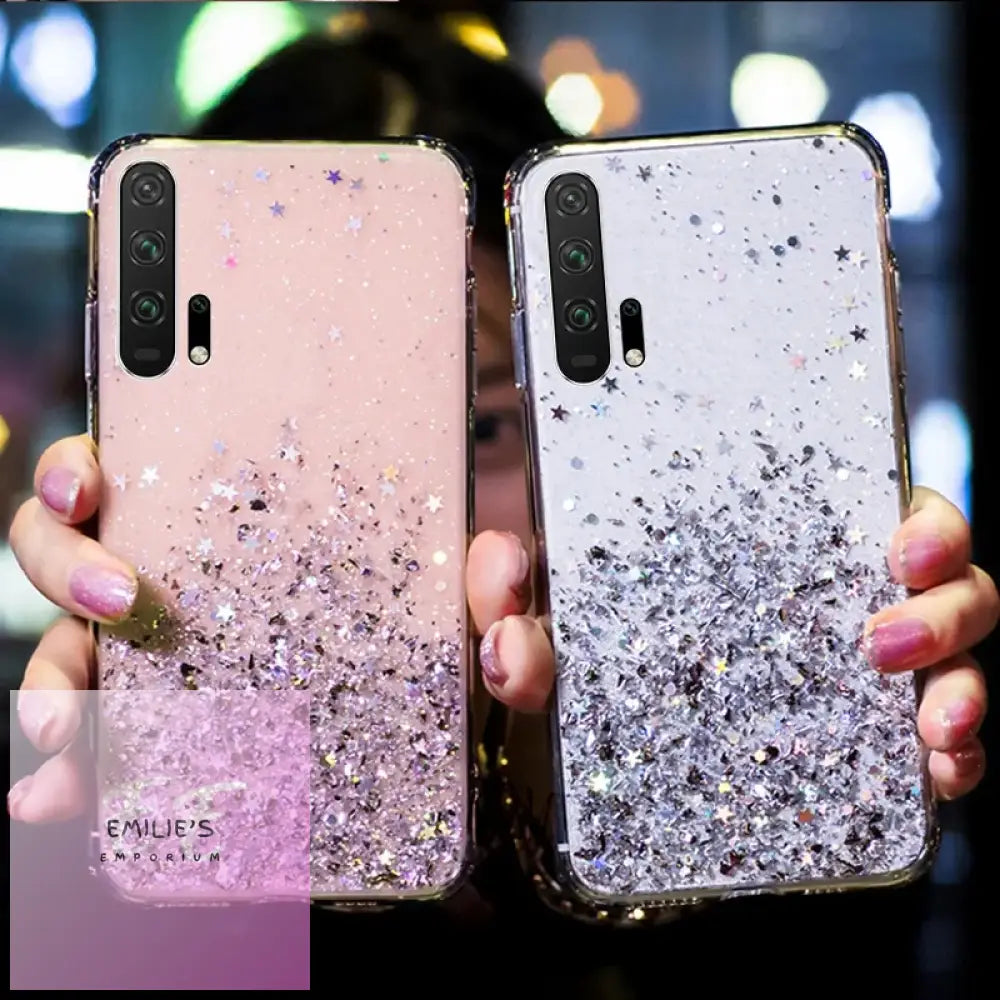 Glitter Luxury Soft Phone Case For Honor- Choice Of Colour And Phone Size