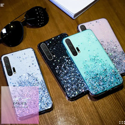 Glitter Luxury Soft Phone Case For Honor- Choice Of Colour And Phone Size