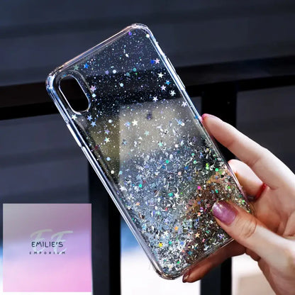 Glitter Luxury Soft Phone Case For Huawei - Choice Of Colour And Phone Size Clear / P20