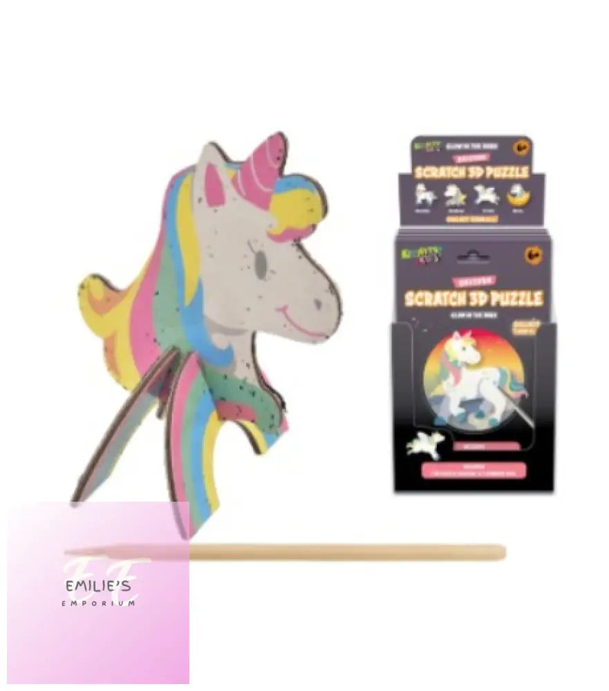 Glow In Dark Scratch 3D Diy Unicorns