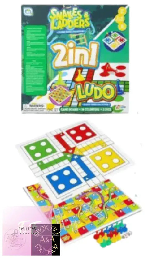 Grafix 2In1 Snakes And Ladders & Ludo Board Games
