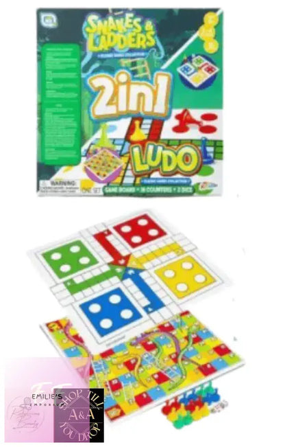 Grafix 2In1 Snakes And Ladders & Ludo Board Games