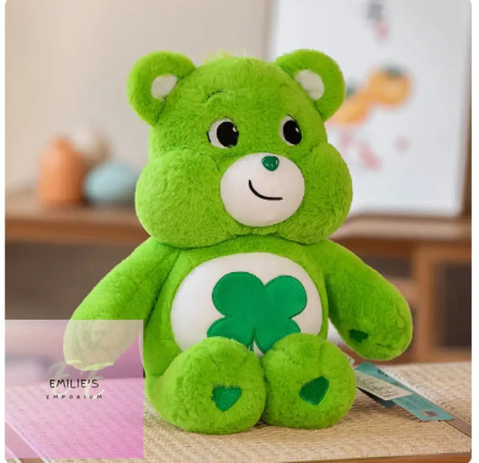 Green Lucky Care Bear Plush Toy 22Cm