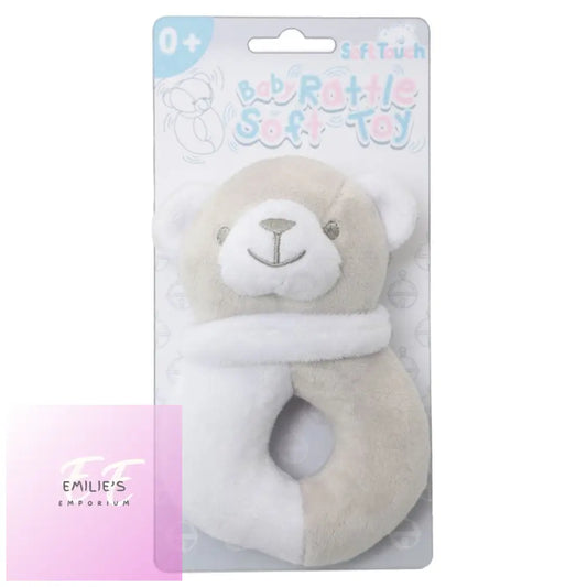 Grey Bear Rattle Toy