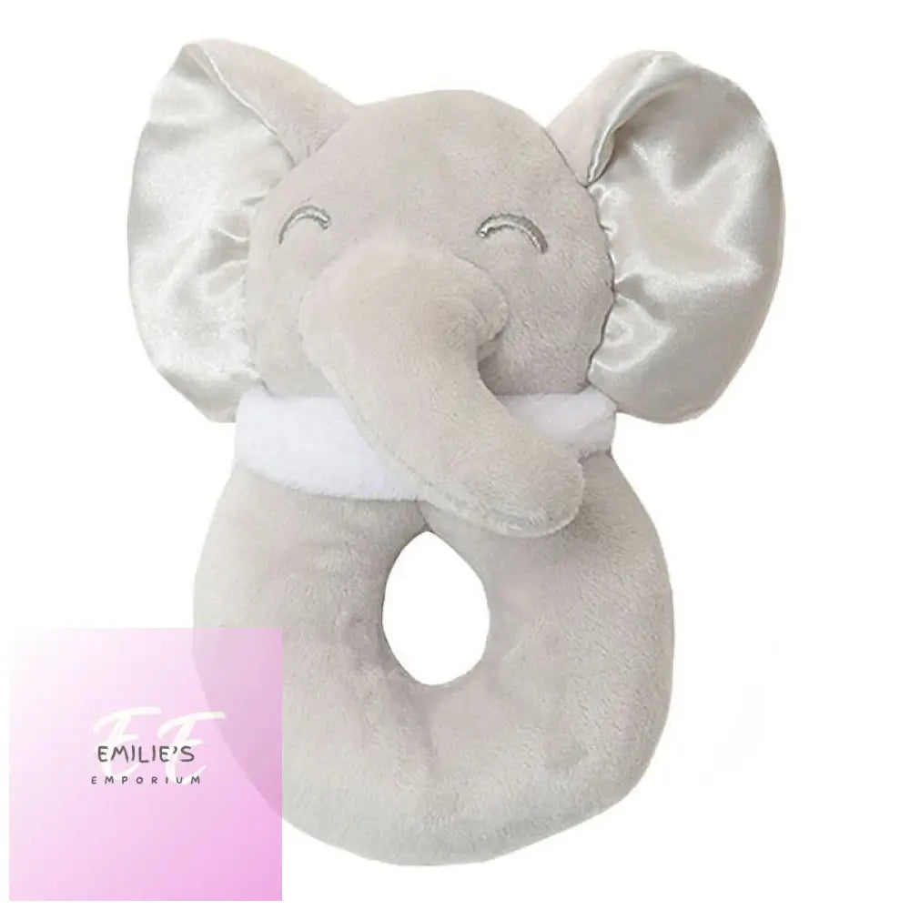 Grey Elephant Rattle Toy