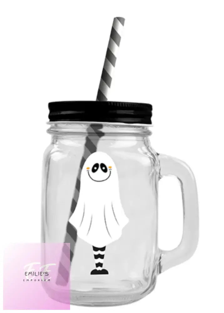 Halloween Mason Jar- Choices Ghost