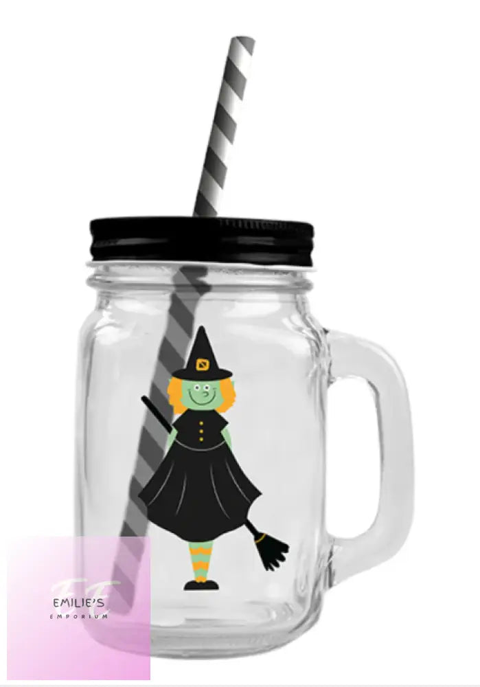 Halloween Mason Jar- Choices Witch