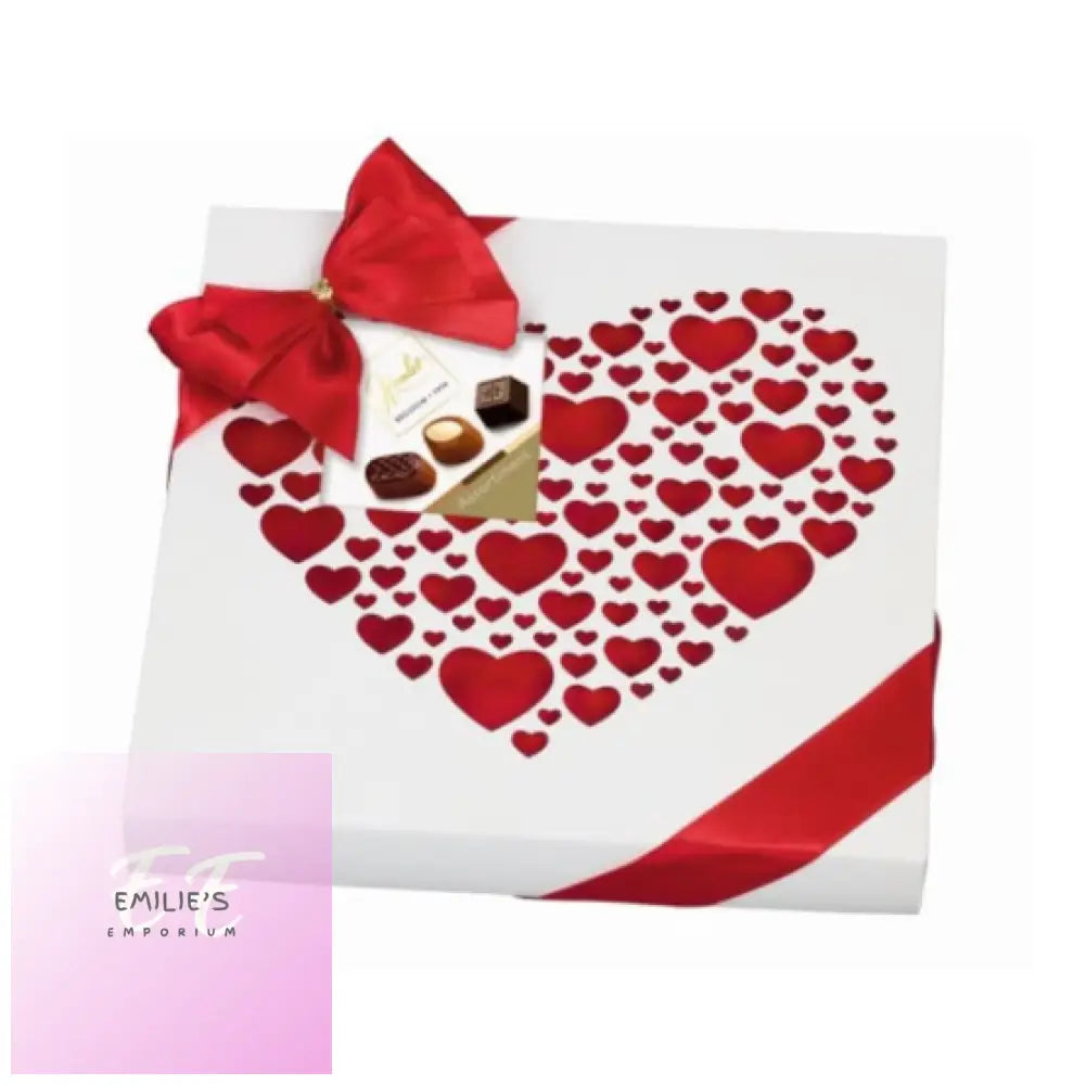 Hamlet Box Choc Heart White Red With Ribbon 250G