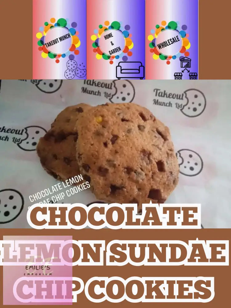 Handmade Brodies Chocolate Lemon Sundae Chip Cookies - Choice Of Pack Size